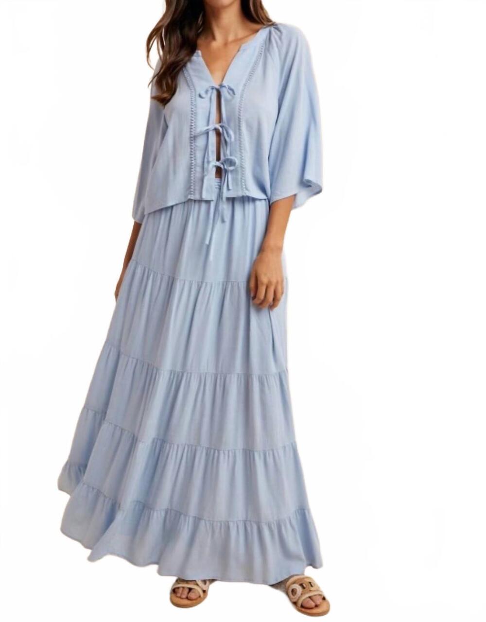 NEW ANNIEWEAR florence skirt set in sky blue